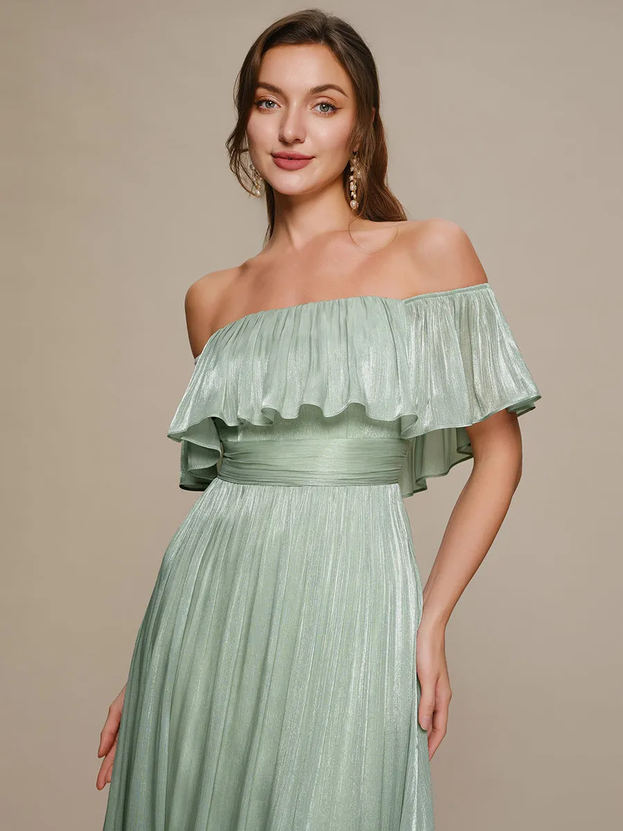 Sea-island Chiffon Drop Shoulder Sleeve A-Line Bridesmaid Dress sold by Ever Pretty product image thumbnail 3