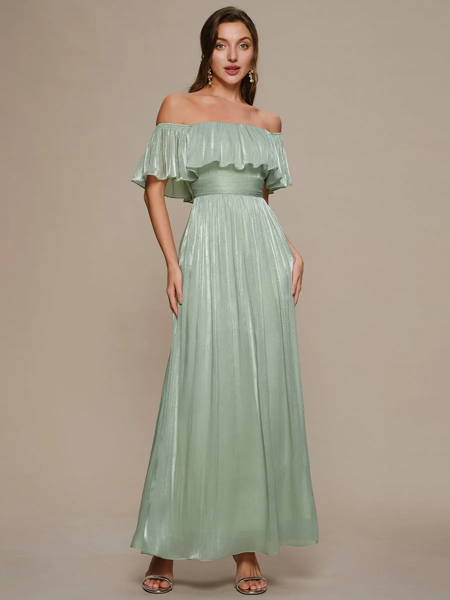 Sea-island Chiffon Drop Shoulder Sleeve A-Line Bridesmaid Dress sold by Ever Pretty product image thumbnail 5