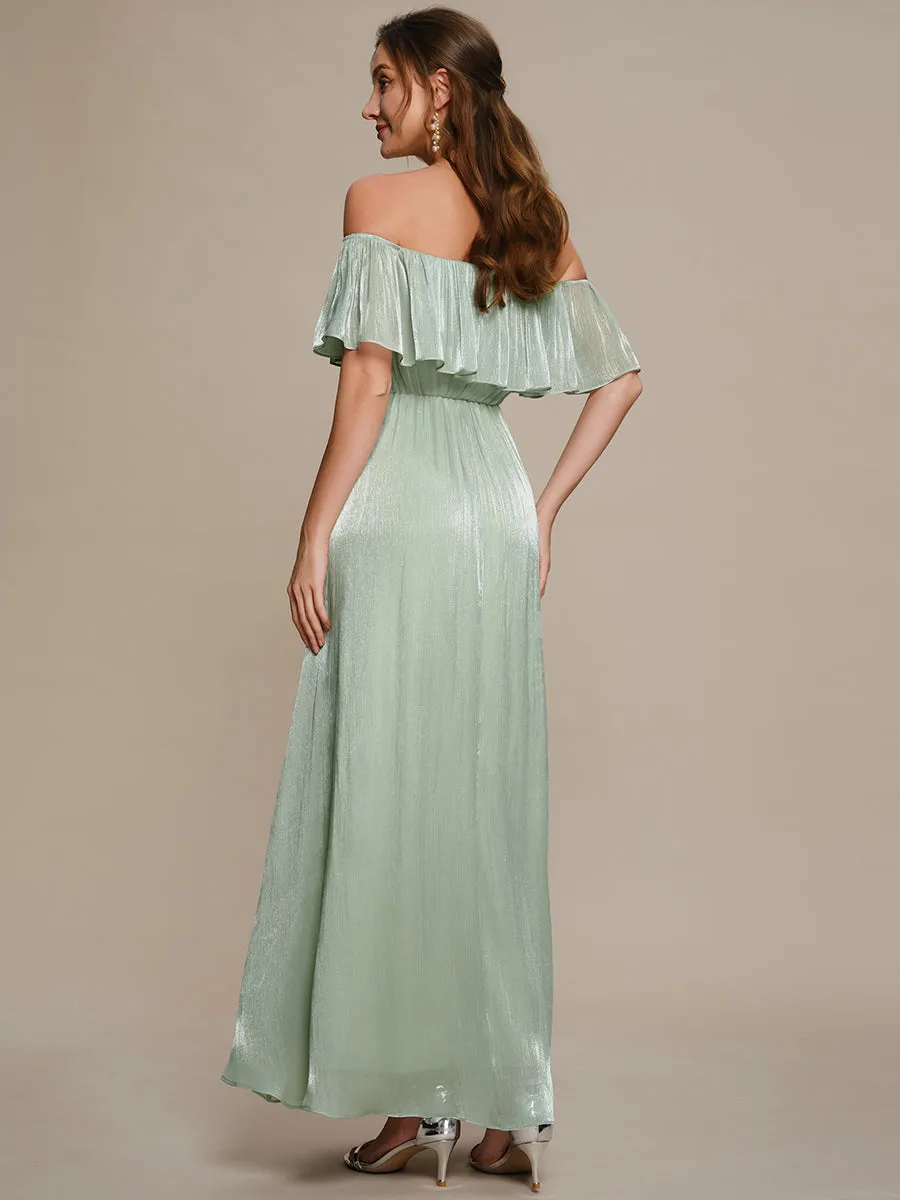 Sea-island Chiffon Drop Shoulder Sleeve A-Line Bridesmaid Dress sold by Ever Pretty product image thumbnail 2