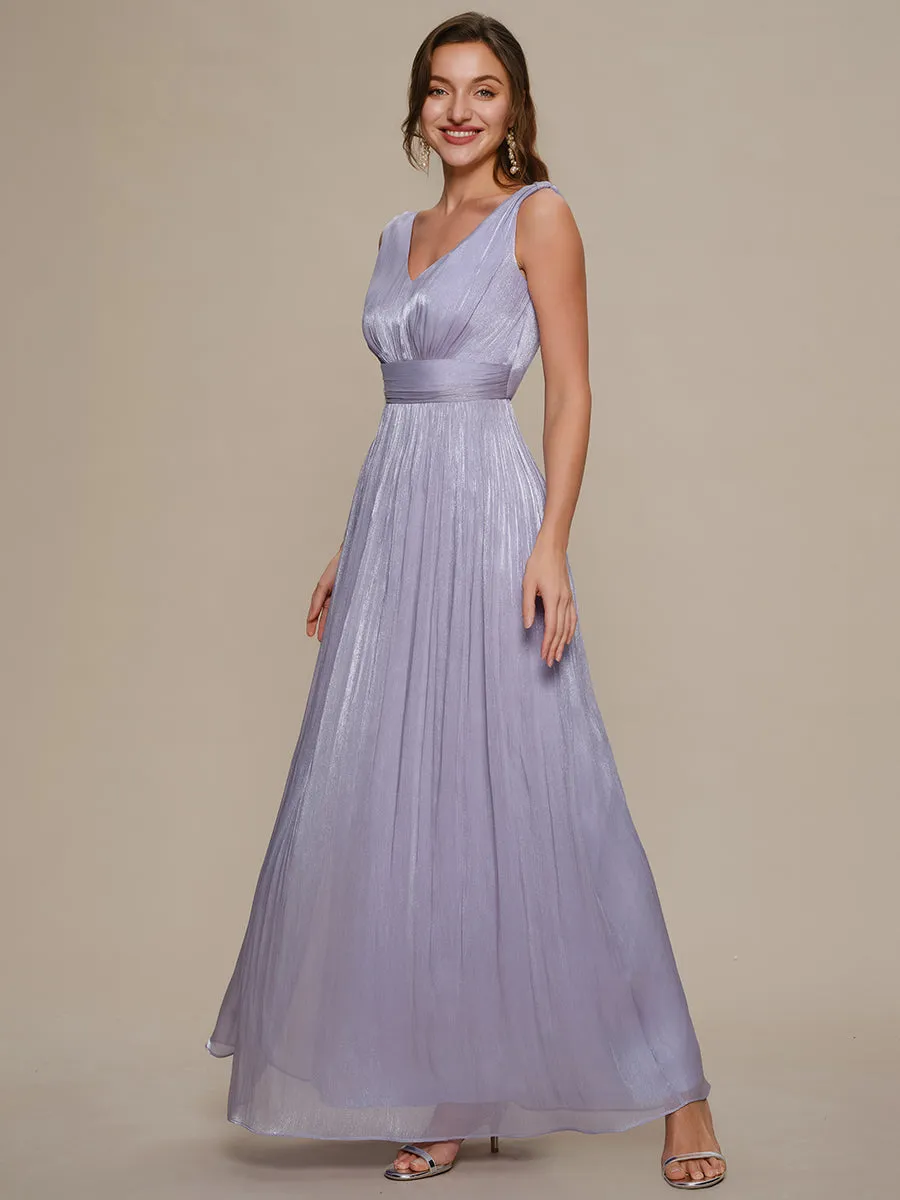 Gathered Sea-island filament fabircs Sleeveless Evening Dress sold by Ever Pretty product image thumbnail 4