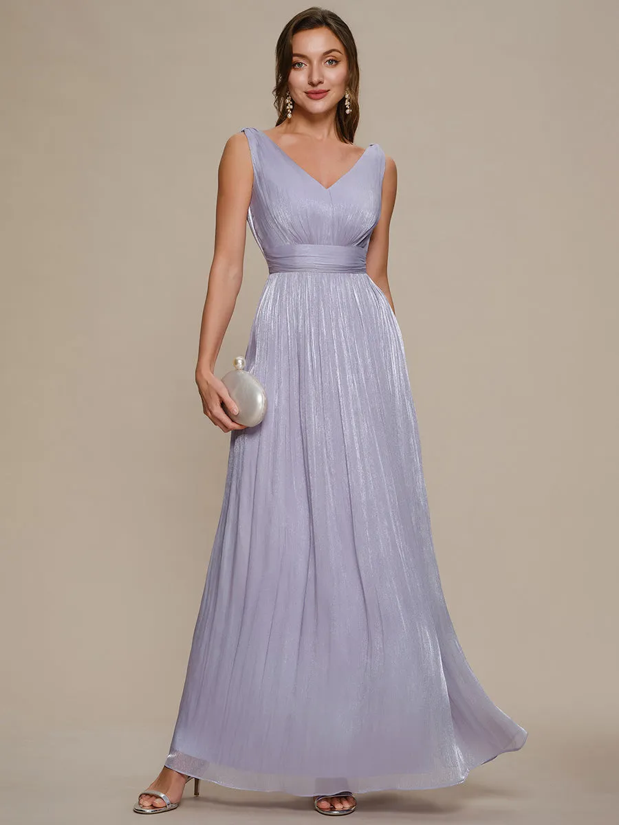 Gathered Sea-island filament fabircs Sleeveless Evening Dress sold by Ever Pretty