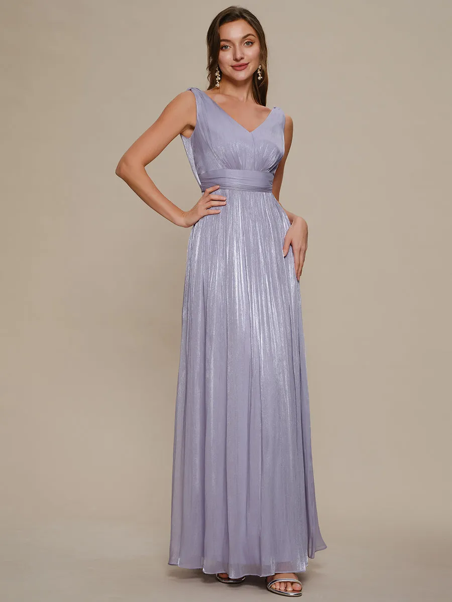 Gathered Sea-island filament fabircs Sleeveless Evening Dress sold by Ever Pretty product image thumbnail 5