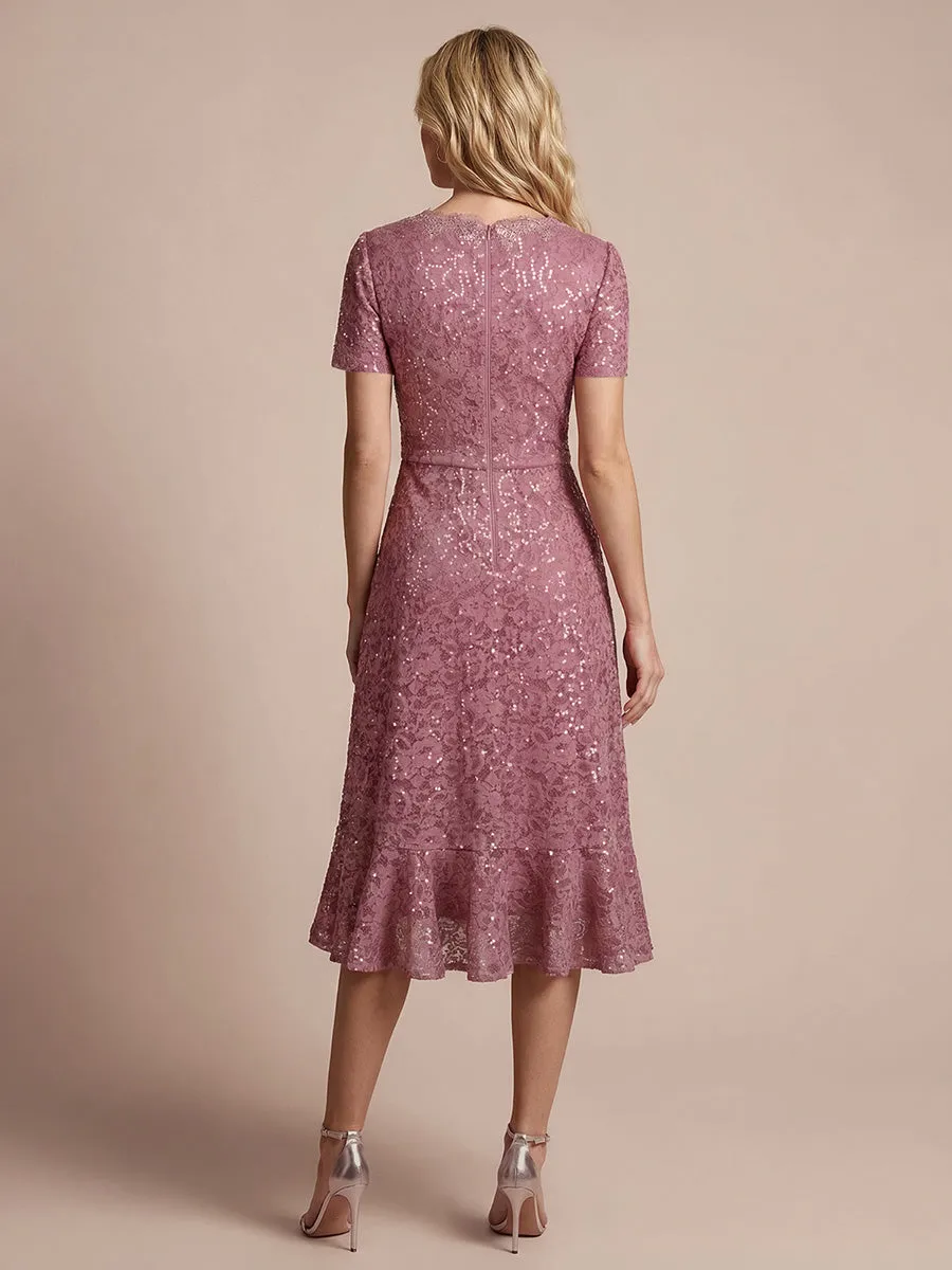 Sequin Lace High Low Wedding Guest Dress sold by Ever Pretty product image thumbnail 2