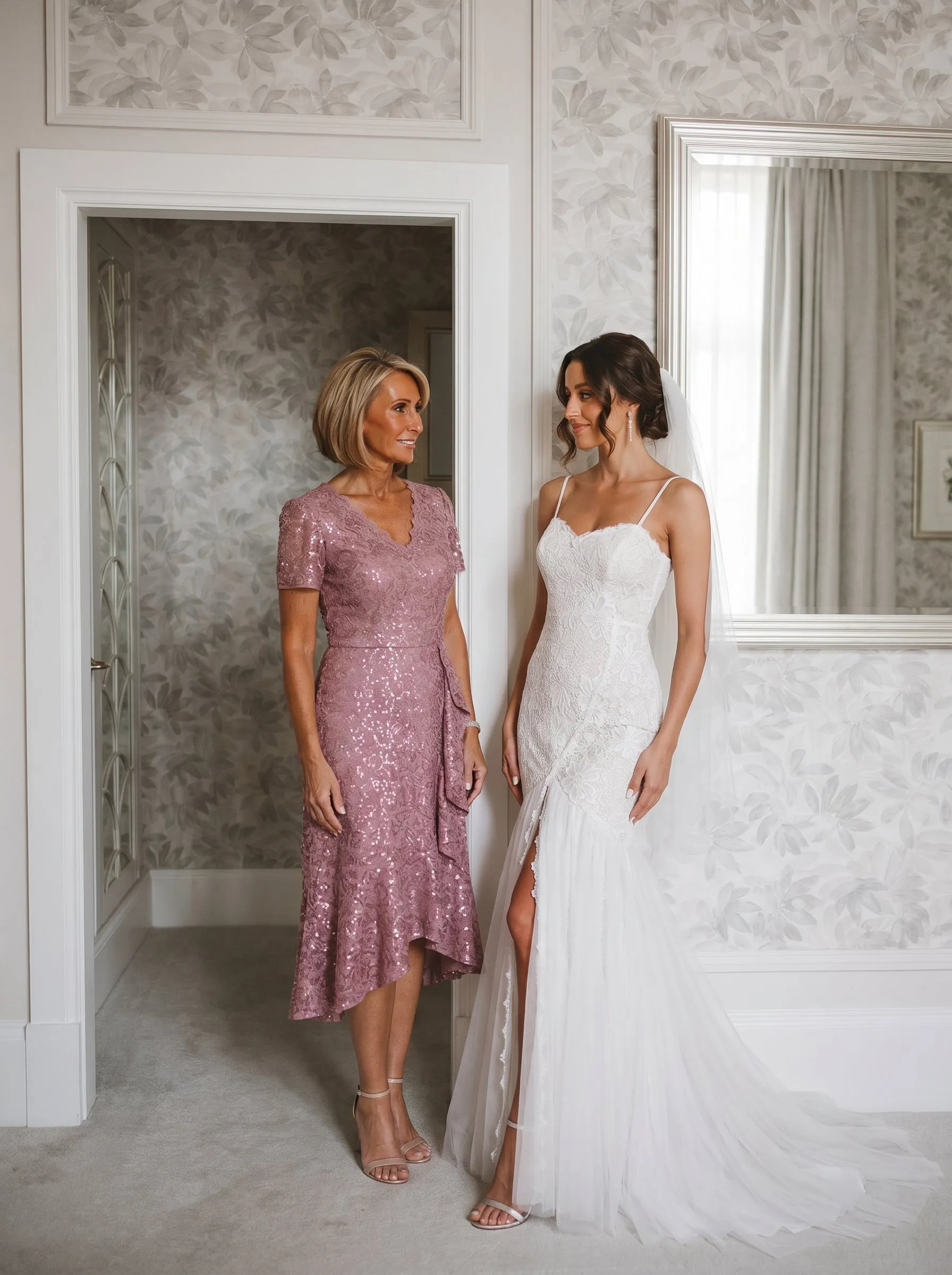 Sequin Lace High Low Wedding Guest Dress sold by Ever Pretty product image thumbnail 4
