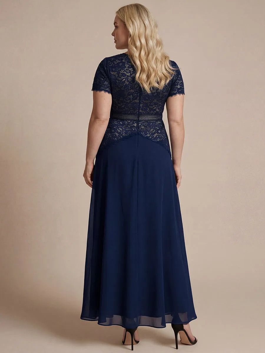 Plus Size Lace Puff Sleeve Evening Dress sold by Ever Pretty product image thumbnail 5