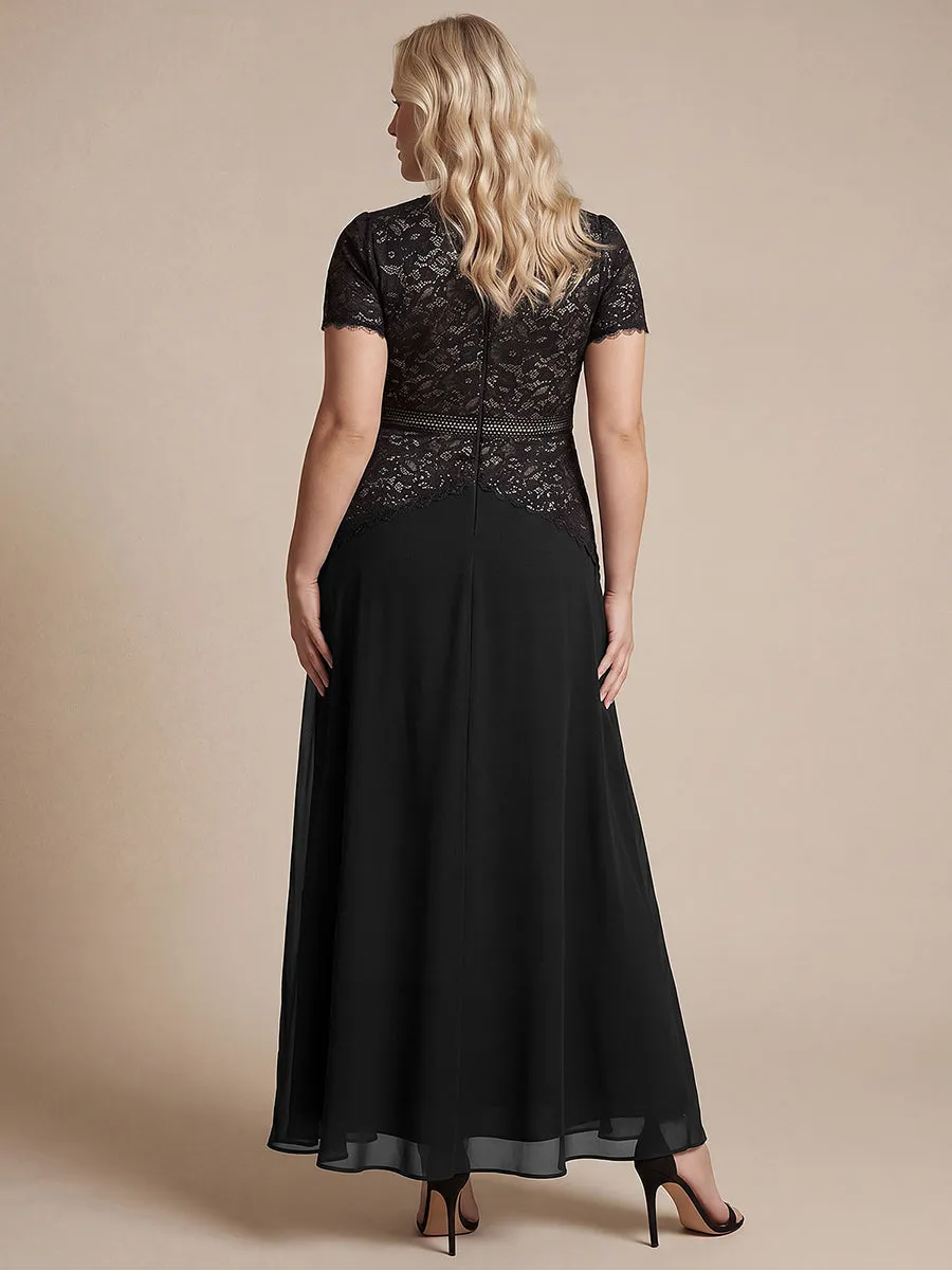 Plus Size Lace Puff Sleeve Evening Dress sold by Ever Pretty product image thumbnail 2