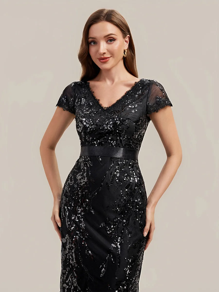 Bodycon Midi Sequin Cap Sleeve Wedding Guest Dress sold by Ever Pretty product image thumbnail 3