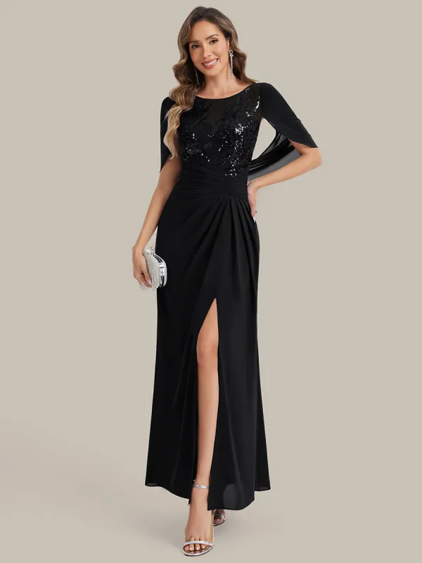See-through Chiffon Sleeveless Mother of the Bride Dress made by Ever Pretty