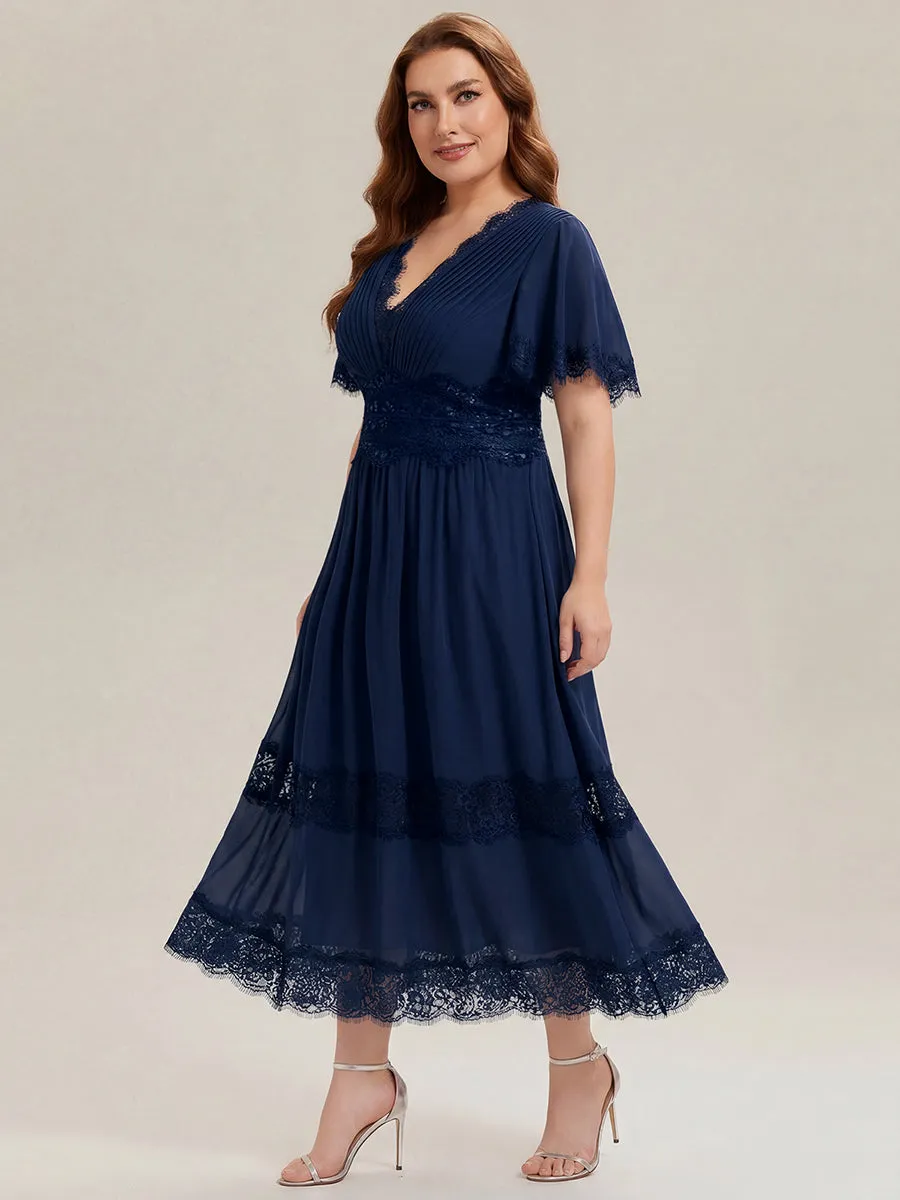 Plus Size Cut-Out Detail Chiffon Wedding Guest Dress sold by Ever Pretty product image thumbnail 4
