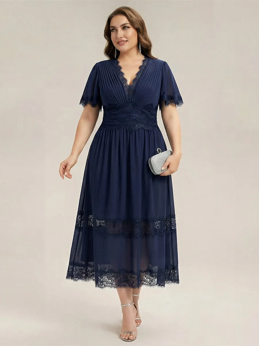 Plus Size Cut-Out Detail Chiffon Wedding Guest Dress sold by Ever Pretty