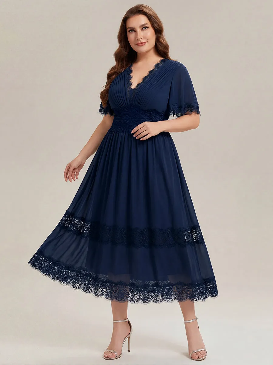 Plus Size Cut-Out Detail Chiffon Wedding Guest Dress sold by Ever Pretty product image thumbnail 5