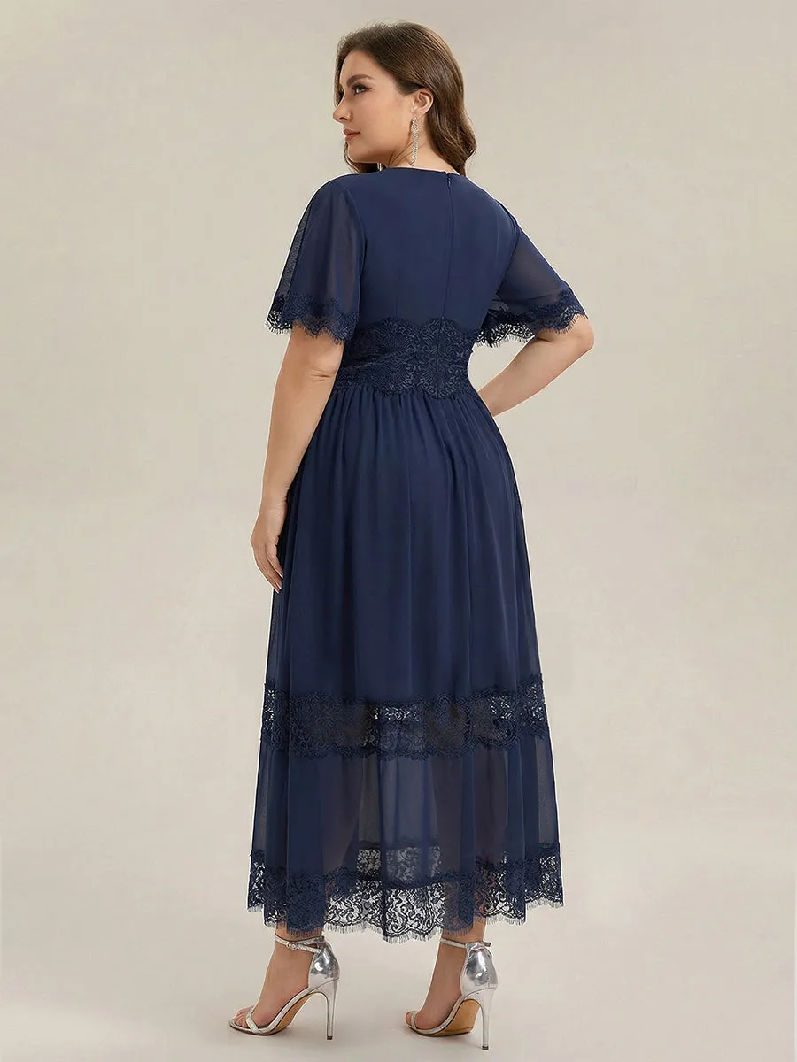 Plus Size Cut-Out Detail Chiffon Wedding Guest Dress sold by Ever Pretty product image thumbnail 2
