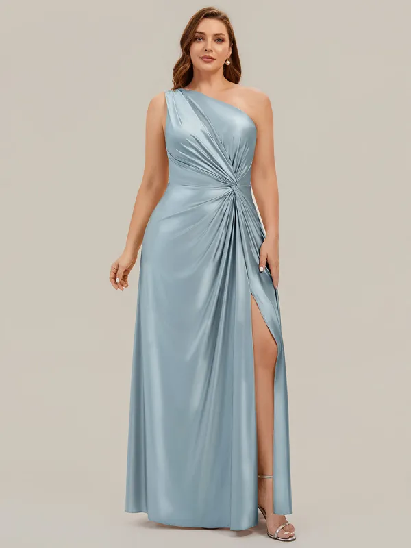 Plus Size Knotted Satin Bridesmaid Dress made by Ever Pretty