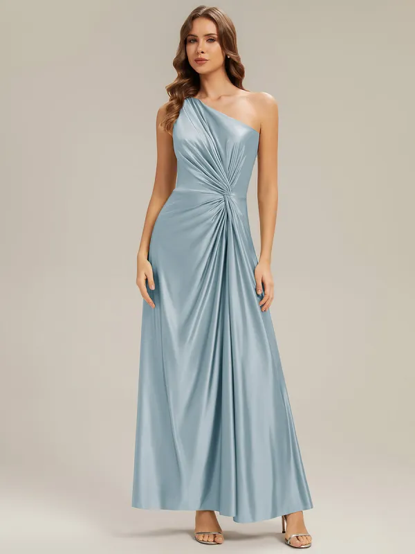 Knotted Satin Sleeveless Bridesmaid Dress made by Ever Pretty