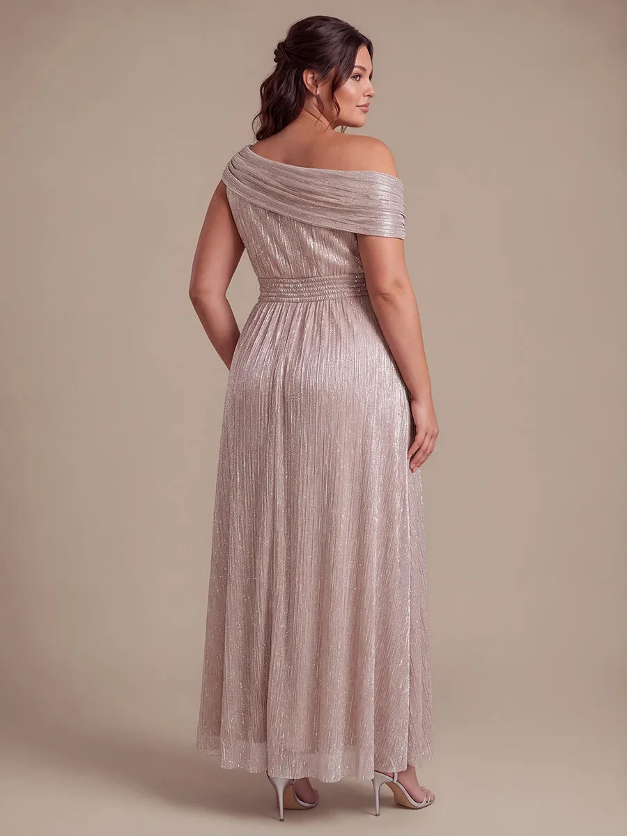 Plus Size Pleating Lurex Tulle Shimmer Sleeveless Evening Dress sold by Ever Pretty product image thumbnail 2