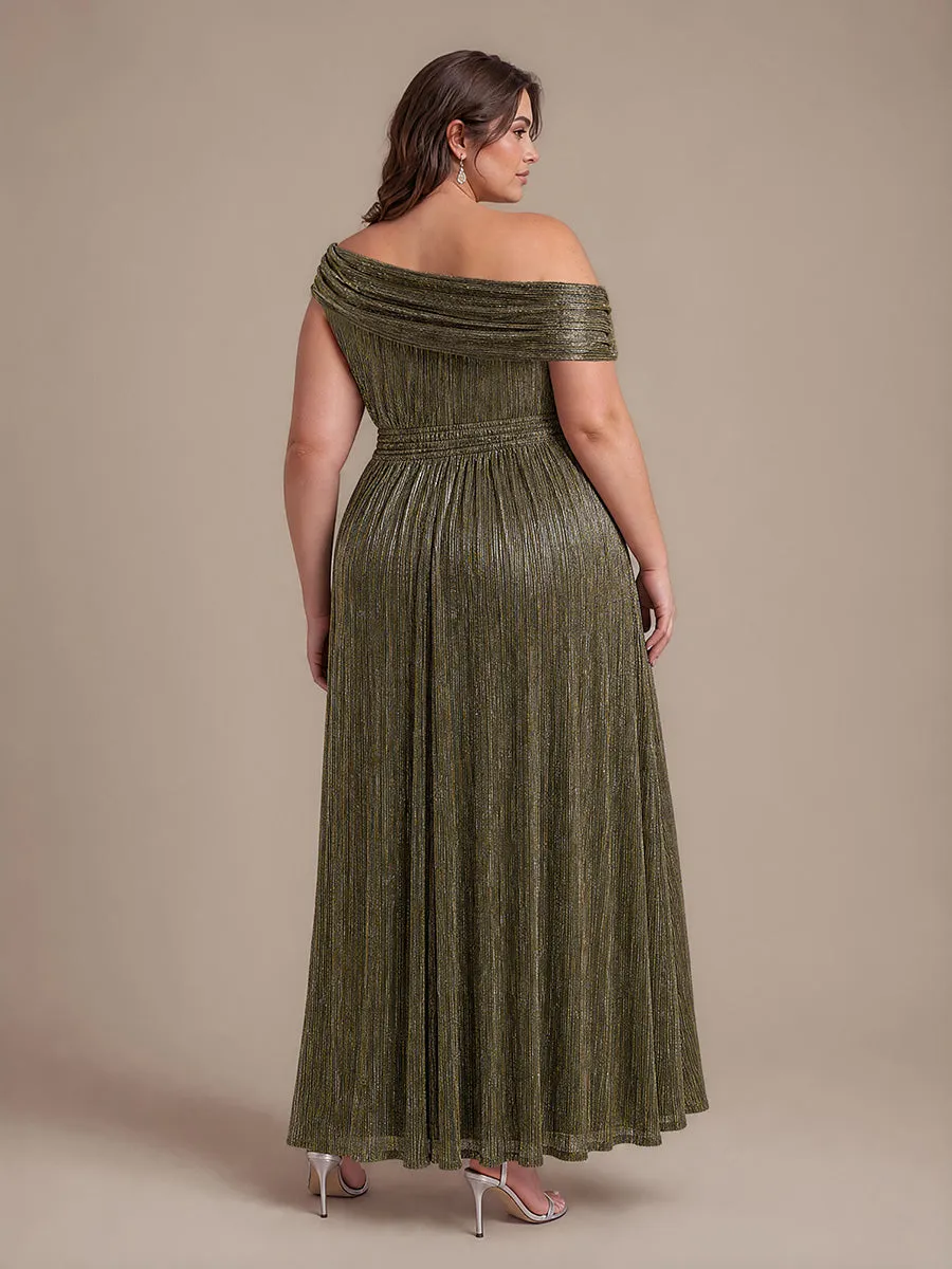 Plus Size Pleating Lurex Tulle Shimmer Sleeveless Evening Dress sold by Ever Pretty product image thumbnail 4