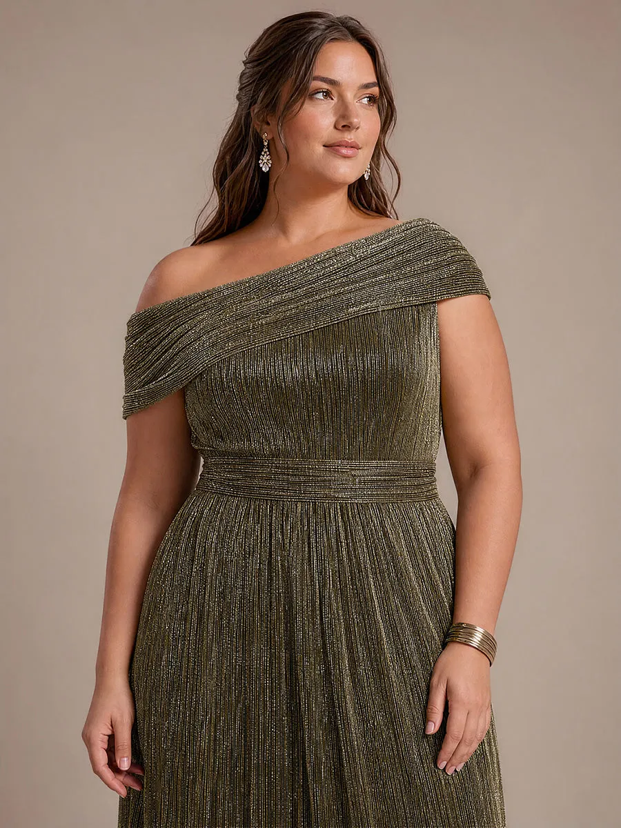 Plus Size Pleating Lurex Tulle Shimmer Sleeveless Evening Dress sold by Ever Pretty product image thumbnail 5