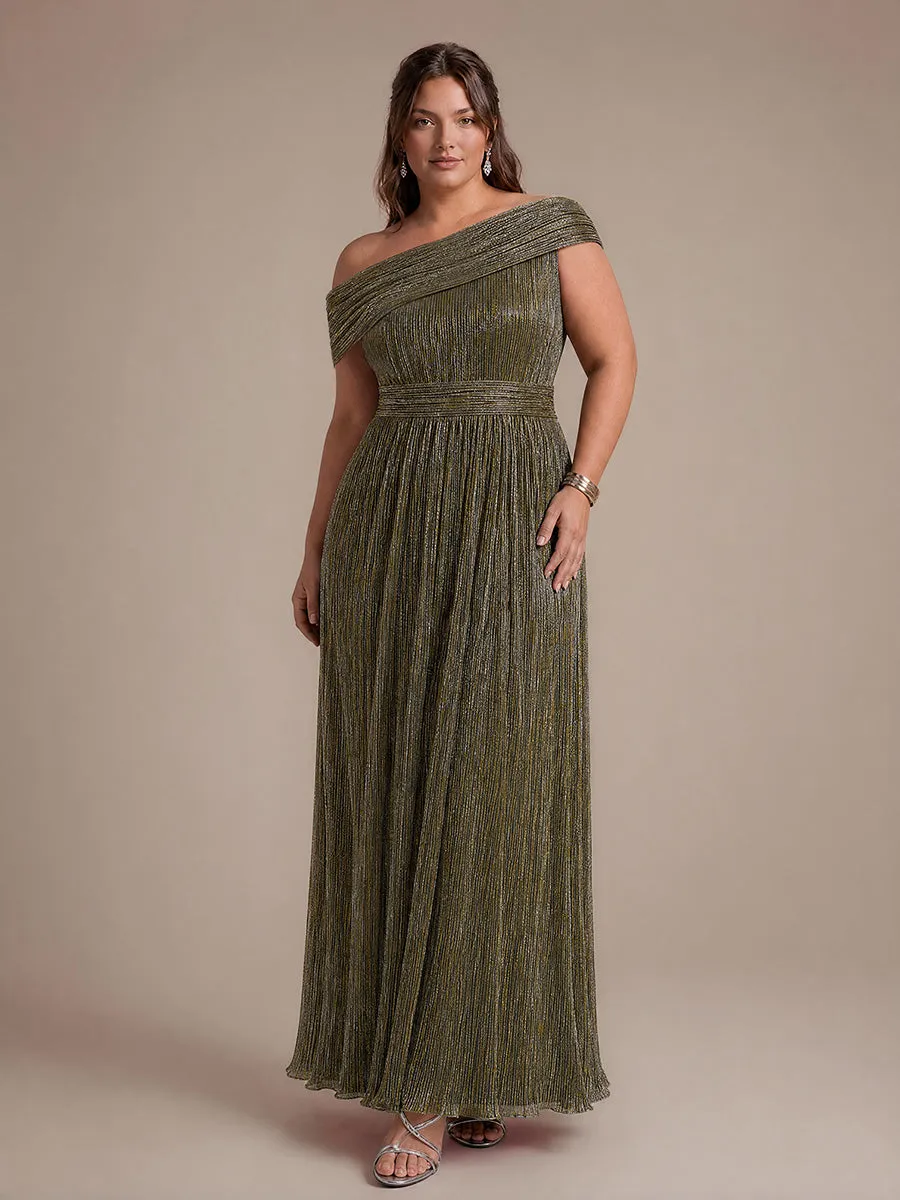Plus Size Pleating Lurex Tulle Shimmer Sleeveless Evening Dress sold by Ever Pretty product image thumbnail 3