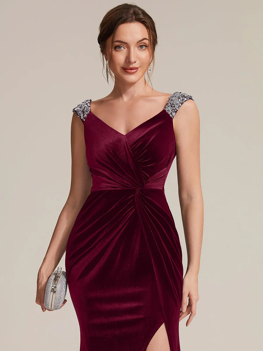 Sequin Velvet Sleeveless Evening Dress sold by Ever Pretty product image thumbnail 3
