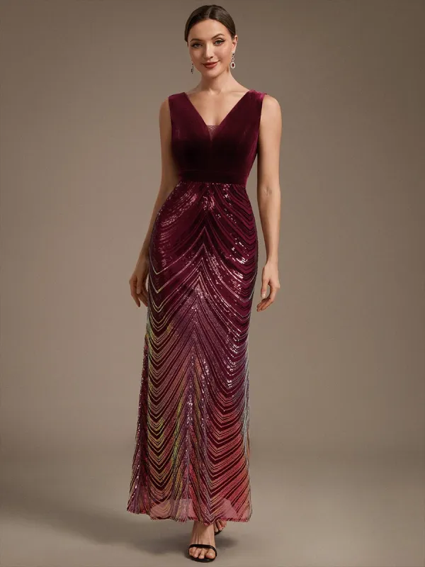 Sequins Sleeveless Mermaid Evening Dress made by Ever Pretty