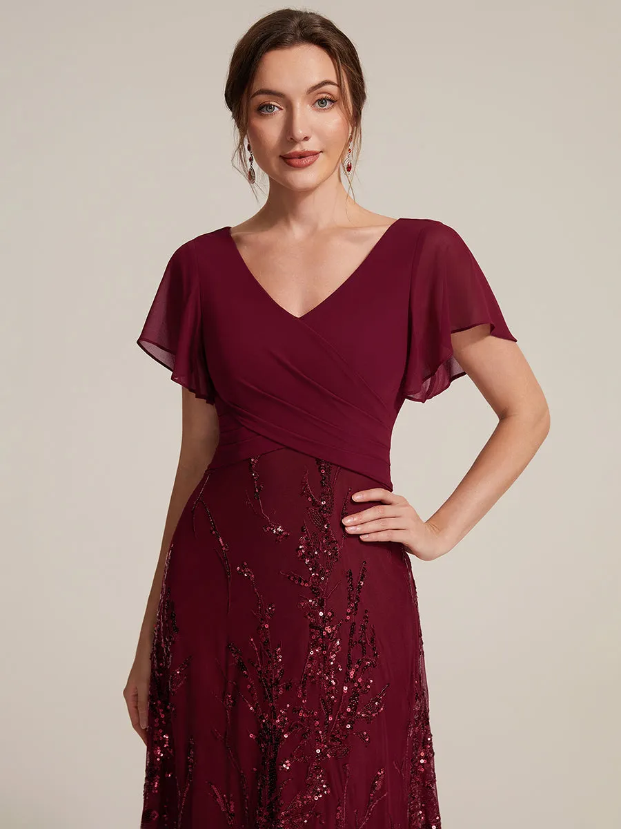 Sequin Chiffon A-Line Evening Dress sold by Ever Pretty product image thumbnail 3