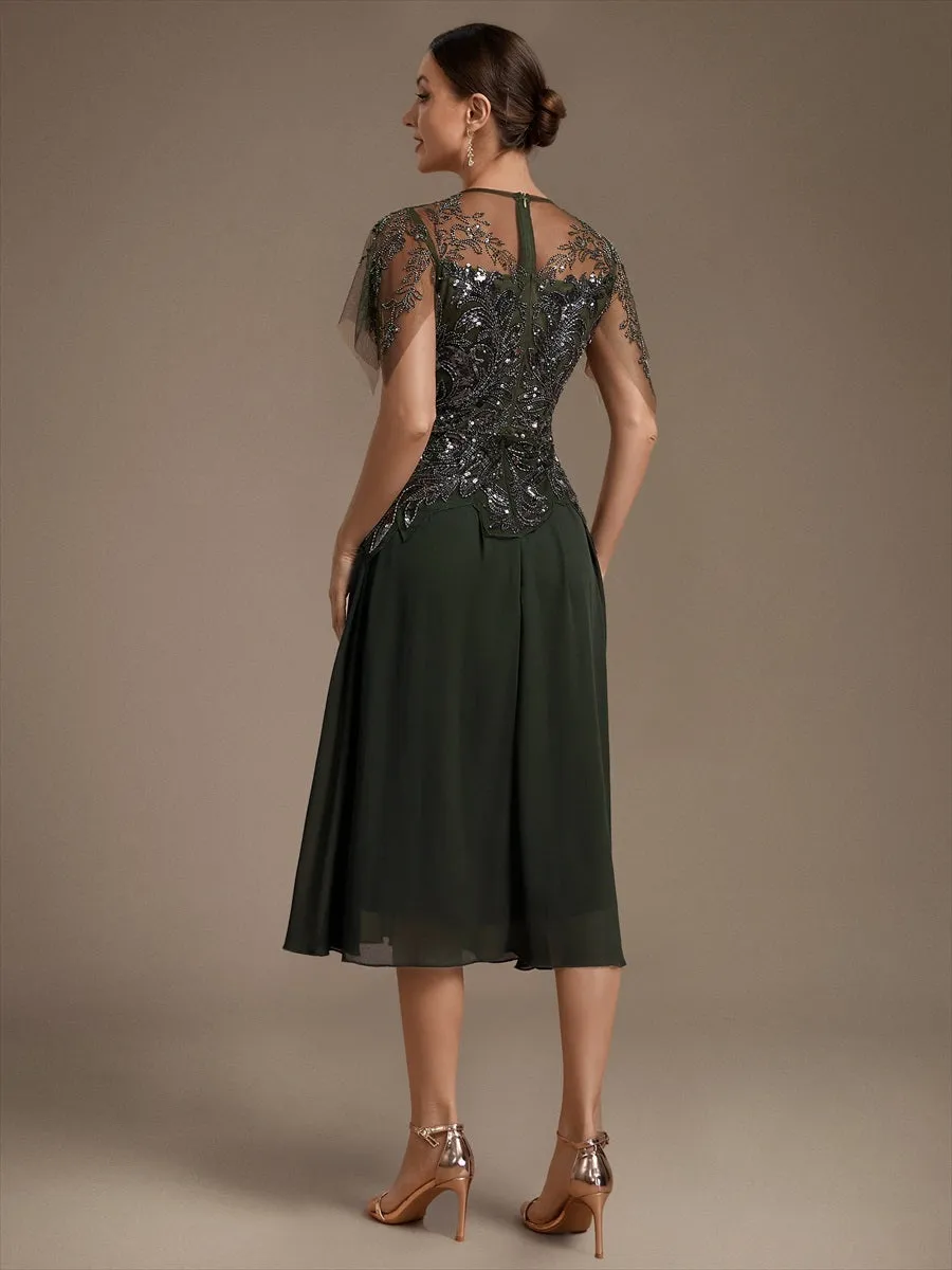 Ruffle See-Through Ruffle Sleeve Wedding Guest Dress sold by Ever Pretty product image thumbnail 2