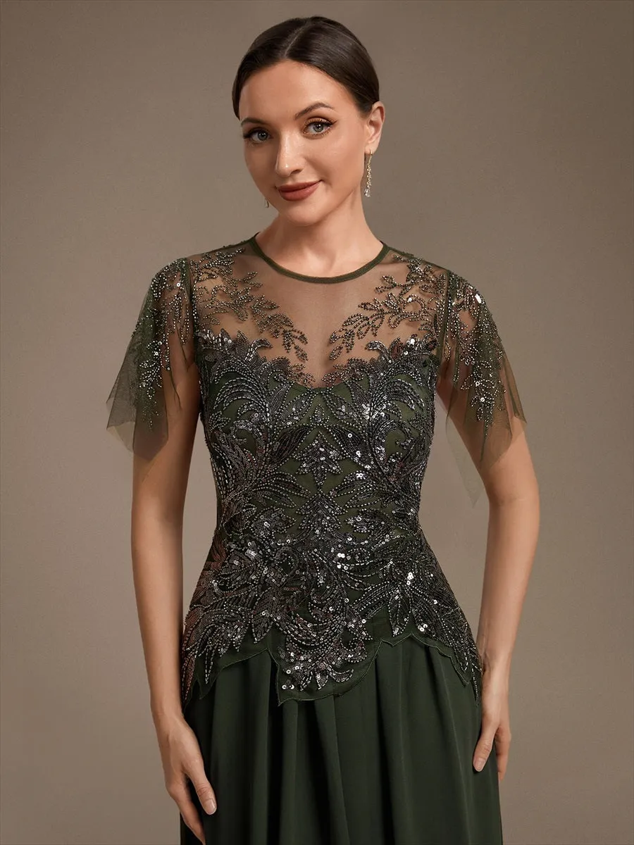 Ruffle See-Through Ruffle Sleeve Wedding Guest Dress sold by Ever Pretty product image thumbnail 3