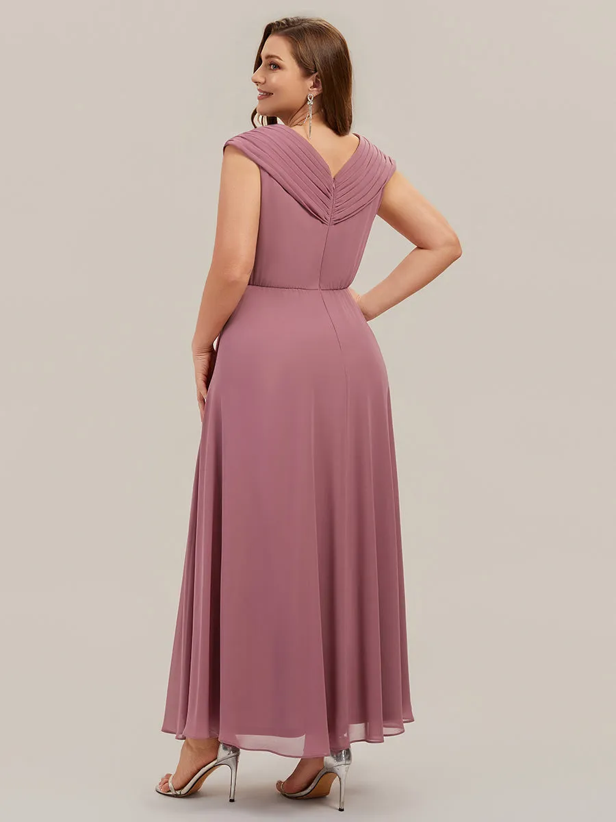 Plus Size Flowing Ribbons Cap Sleeve Mother of the Bride Dress sold by Ever Pretty product image thumbnail 2