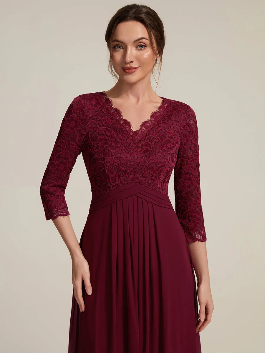 Lace Fitted Sleeve Sheath Wedding Guest Dress sold by Ever Pretty product image thumbnail 3
