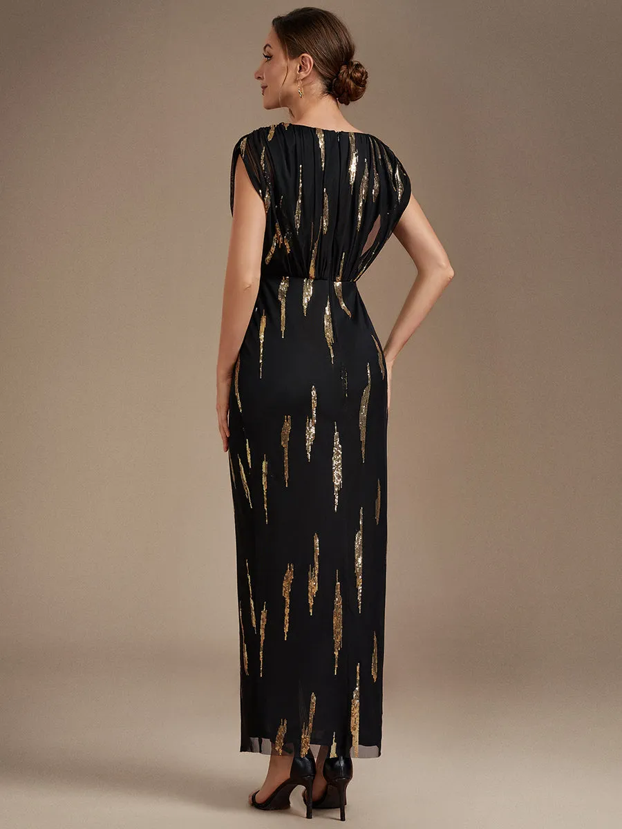 Sequin Tulle Batwing Sleeve Evening Dress sold by Ever Pretty product image thumbnail 2