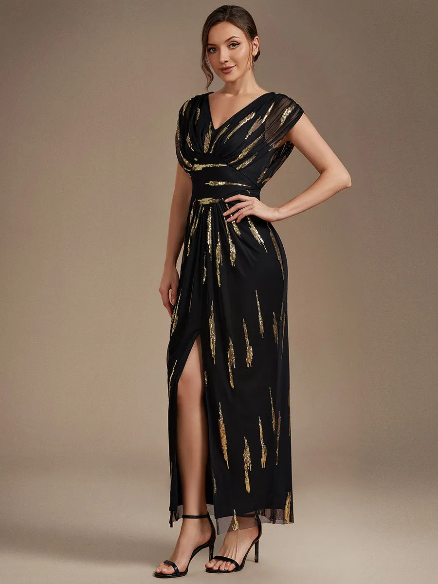 Sequin Tulle Batwing Sleeve Evening Dress sold by Ever Pretty product image thumbnail 4