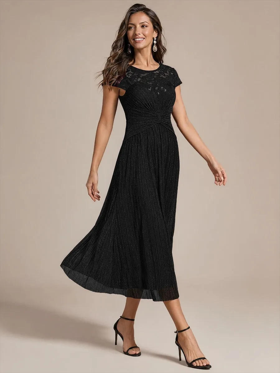 Tulle Cap Sleeve A-Line Wedding Guest Dress sold by Ever Pretty product image thumbnail 4