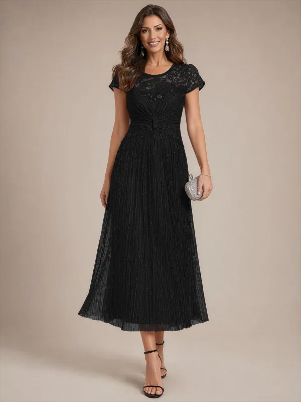 Tulle Cap Sleeve A-Line Wedding Guest Dress made by Ever Pretty