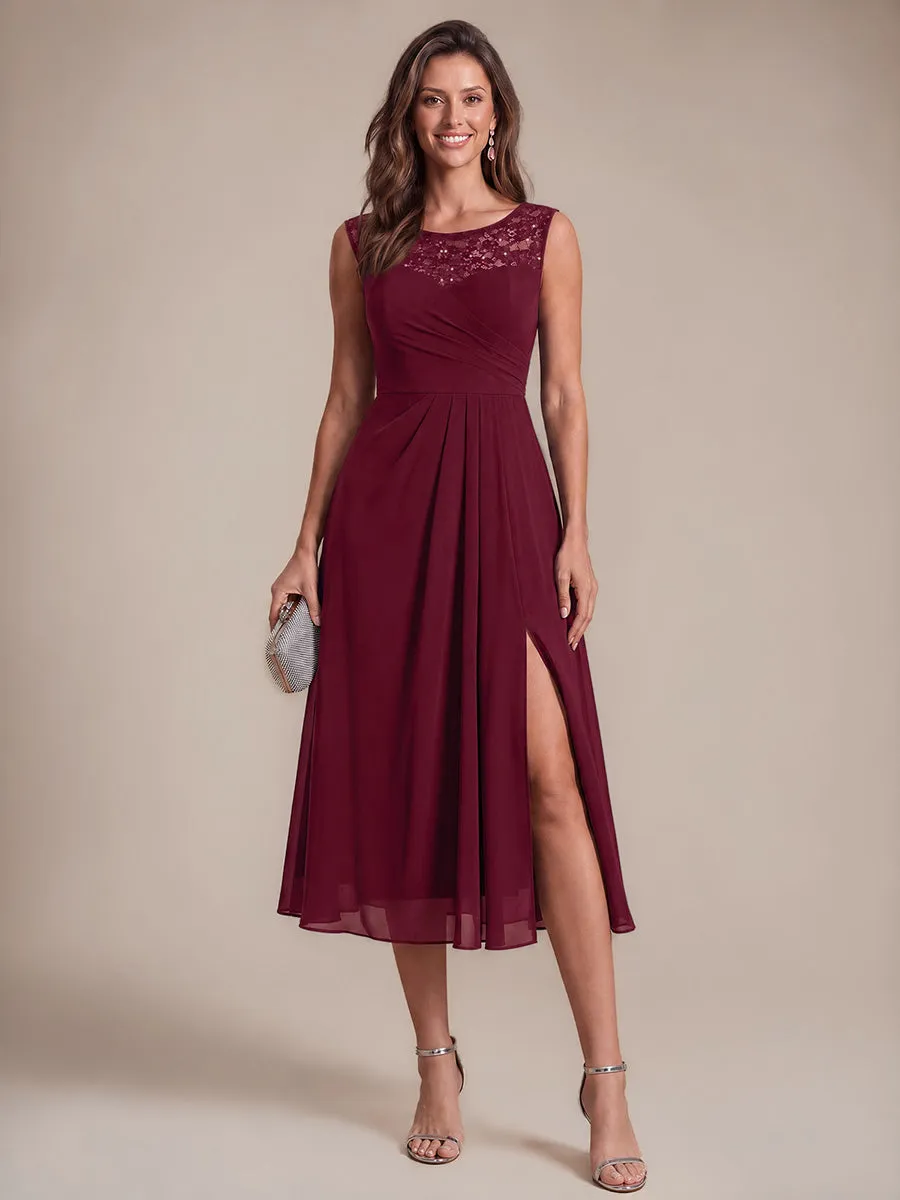 Sequin Lace Chiffon Sleeveless Wedding Guest Dress sold by Ever Pretty product image thumbnail 5
