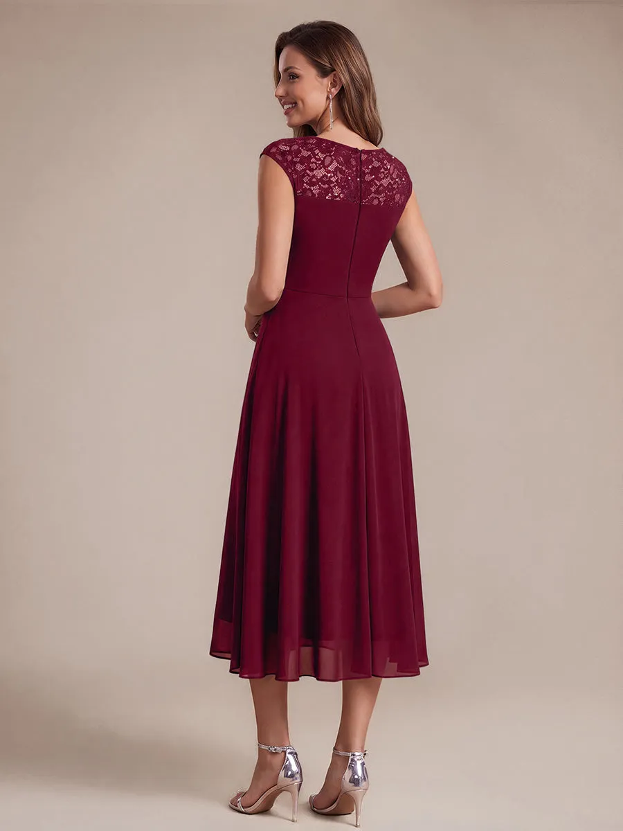 Sequin Lace Chiffon Sleeveless Wedding Guest Dress sold by Ever Pretty product image thumbnail 2