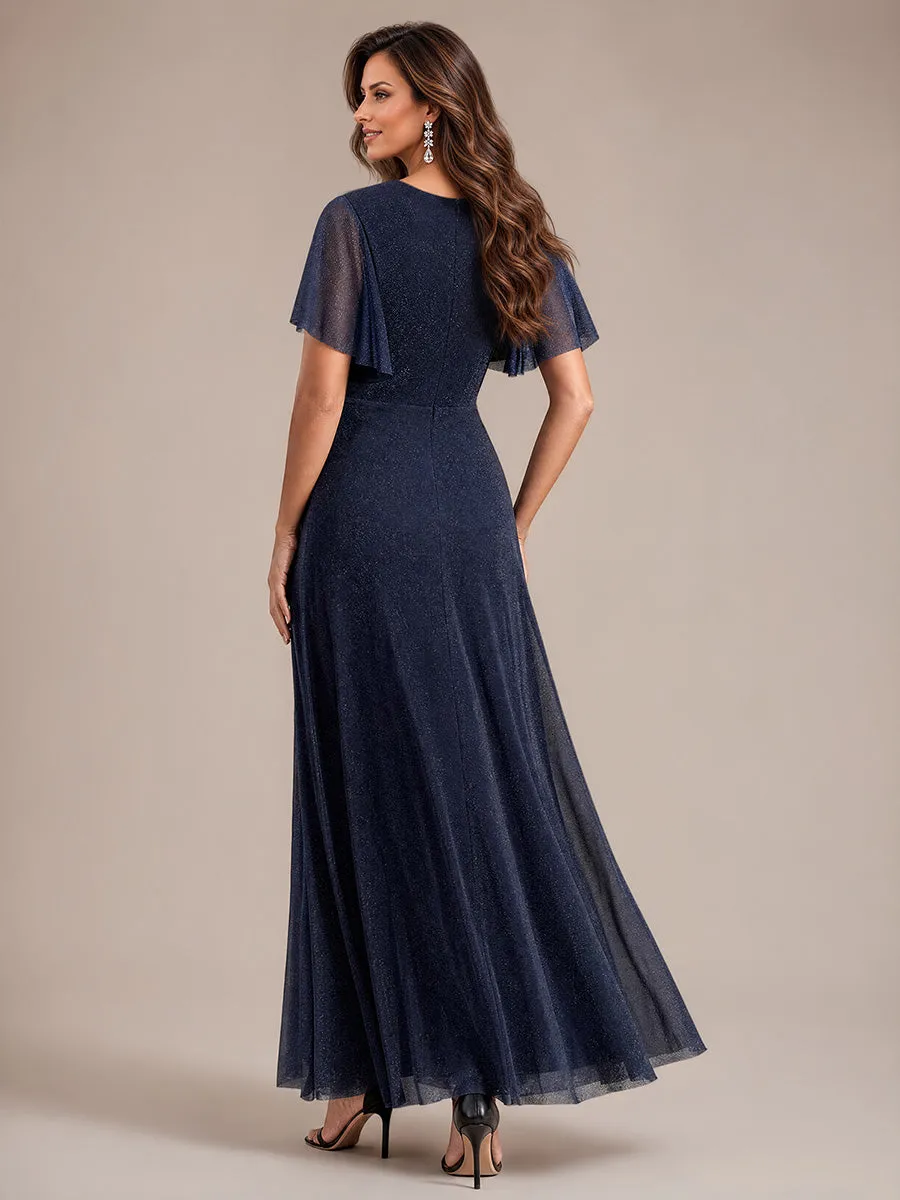 Pleating Lurex Mesh Ruffle Sleeve Evening Dress sold by Ever Pretty product image thumbnail 2
