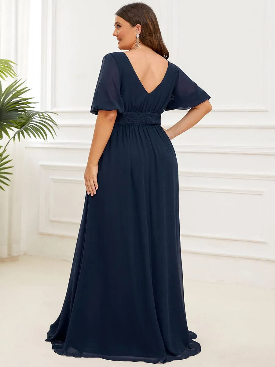 ever MADISON|Custom Size V-Neck Front Slit Chiffon Evening Dress sold by Ever Pretty product image thumbnail 2