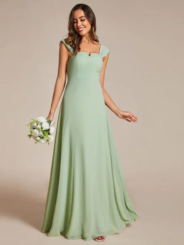 ever BILLIE|Chic High Waist Square Neck Bridesmaid Dress sold by Ever Pretty