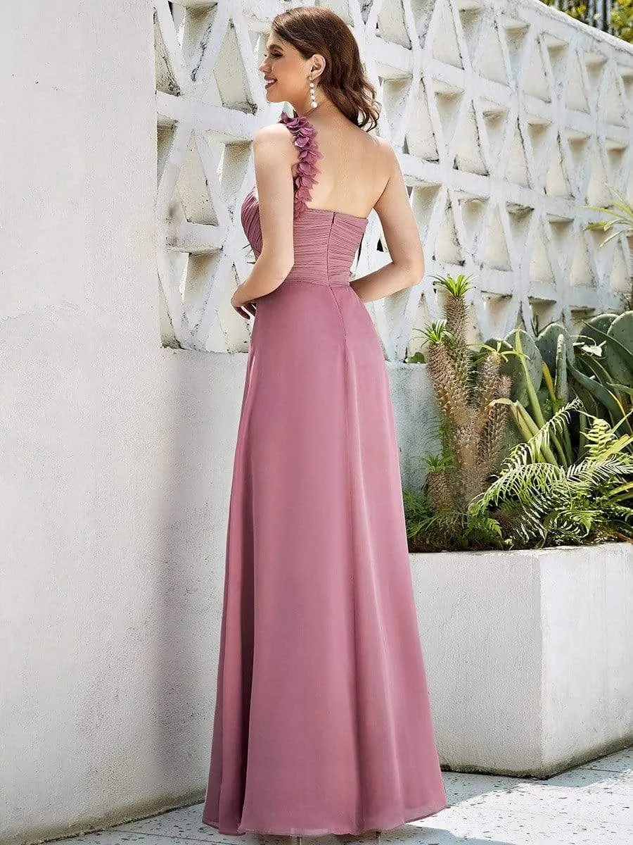 Chiffon One Shoulder Maxi Long Bridesmaid Dresses for Women sold by Ever Pretty product image thumbnail 5