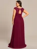 Plus Size Empire Waist Lace Bodice Evening Dress sold by Ever Pretty
