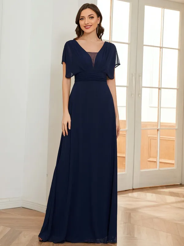 ever AMBRYN|Women's A-Line Empire Waist Maxi Chiffon Evening Dress sold by Ever Pretty