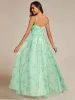 ever EMMIE|Floral Printed Empire Waist Spaghetti Strap Formal Evening Dress with V-Neck sold by Ever Pretty