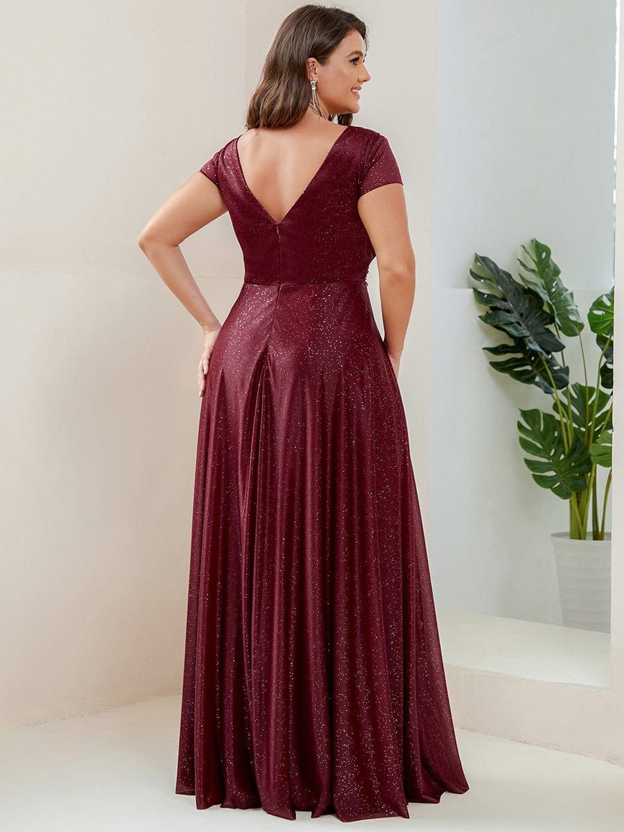 Plus Size Pleated Cap Sleeve Sweetheart Mother of the Bride Dress sold by Ever Pretty product image thumbnail 4