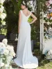 ever ARDEN|Ruched Bodycon Deep V-Neck Sleeveless Simple Wedding Dress sold by Ever Pretty