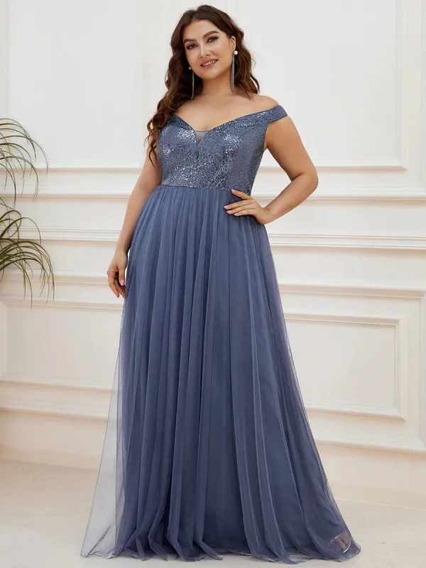 Plus Size Long Sequin Special Occasion Dresses sold by Ever Pretty