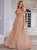 ever AYLANI|Sparkling V-Neck Floral Cold-Shoulder Evening Dress with Pleated sold by Ever Pretty
