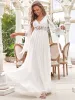 Custom Size Cape Sleeves Lace Floral V-Neck Maxi Wedding Dress sold by Ever Pretty