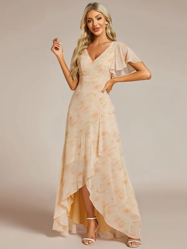 ever OREE|Charming Chiffon Bridesmaid Dress with Lotus Leaf Hemline sold by Ever Pretty