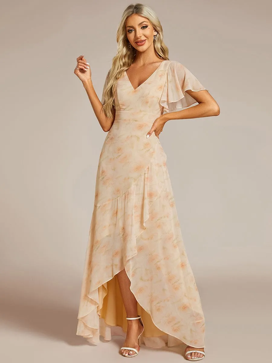 ever OREE|Charming Chiffon Bridesmaid Dress with Lotus Leaf Hemline sold by Ever Pretty