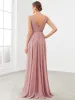 Custom Size Chiffon Ruffled Hem Front Slit Sleeveless Bridesmaid Dress sold by Ever Pretty